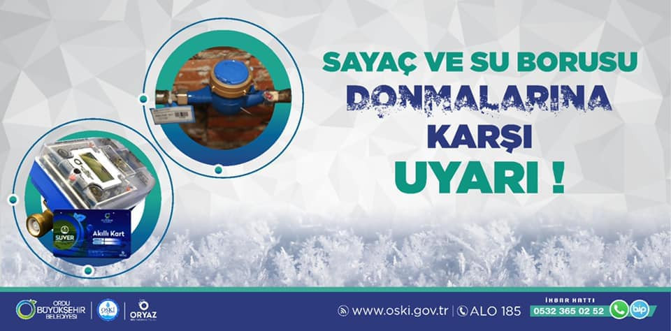 SOĞUK HAVALARDA SAYAÇ DONMASINA DİKKAT